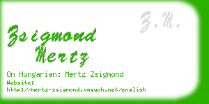 zsigmond mertz business card